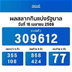 ตรวจผลสลากวันนี้